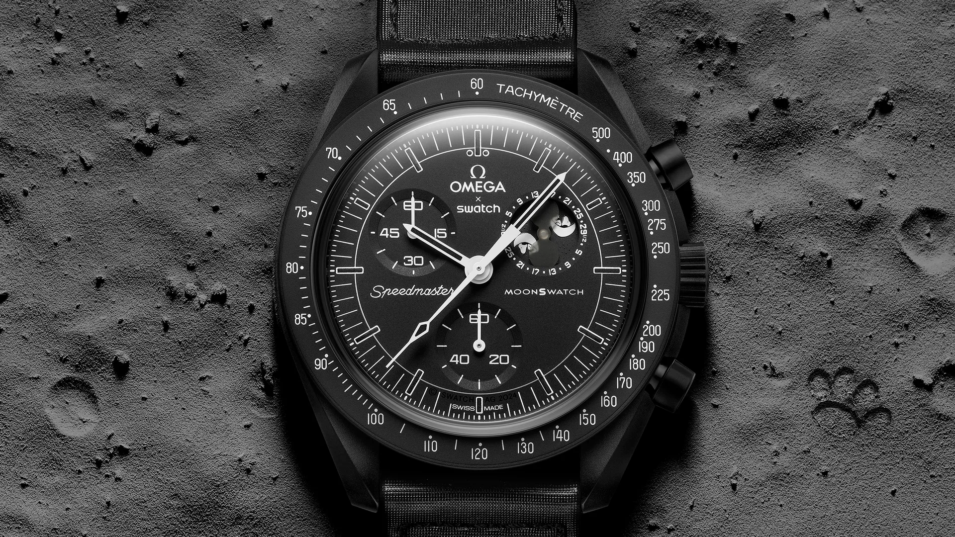 Introducing the moodiest 1:1 fake Omega MoonSwatch yet – an all black Snoopy