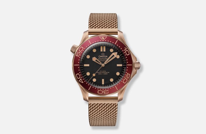 UK High Quality Replica Omega Seamaster Diver 300M Bronze Gold and Burgundy