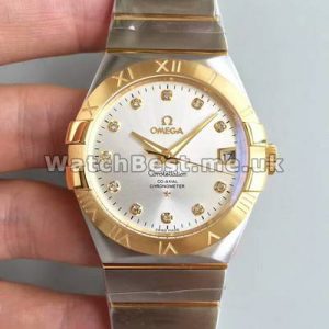 UK Men's Replica Omega Constellation Gold Bezel
