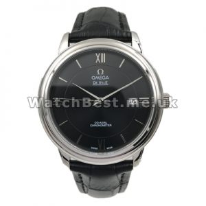 UK Elegant Fake Omega De Ville Black Dial