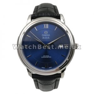 UK Men's Replica Omega De Ville Blue Dial