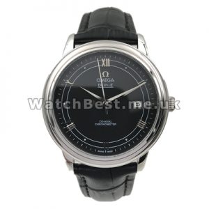 UK Men's Replica Omega De Ville Black Dial