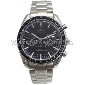 UK Prominent Replica Omega Speedmaster Moonwatch Black Dial