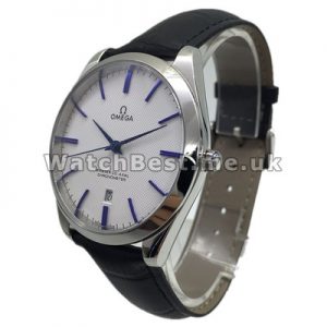 UK Men's Fake Omega De Ville White Dial