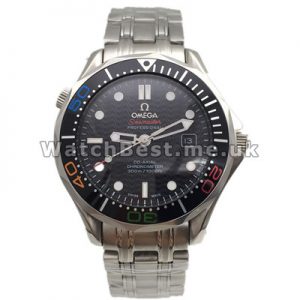 UK Precise Replica Omega Seamaster Black Bezel