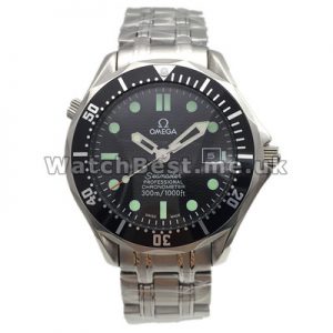UK Perfect Replica Omega Seamaster 300M Black Bezel