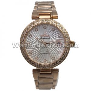 UK Exquisite Replica Omega De Ville Ladymatic White Dial