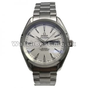 UK Perfect Replica Omega Aqua Terra White Dial